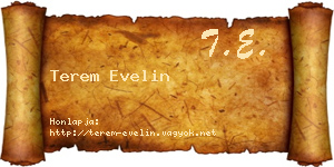 Terem Evelin névjegykártya