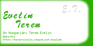 evelin terem business card